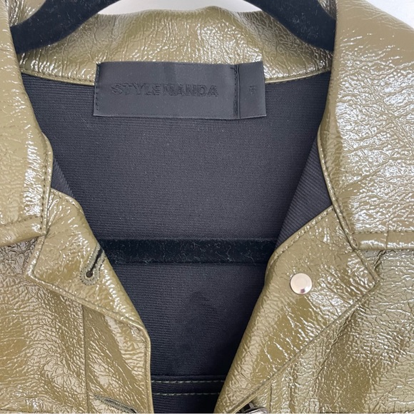 Stylenanda Vinyl Leather Jacket - Picture 2 of 6